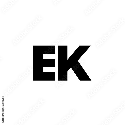 Letter E and K, EK logo design template. Minimal monogram initial based logotype. © SolaruS