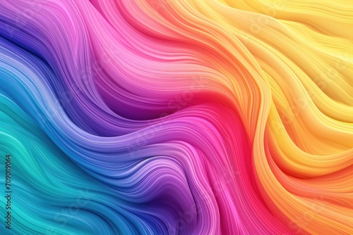 Wallpaper Mural Chromatic Waves: A mesmerizing digital artwork showcasing vibrant, swirling waves of color, creating a sense of fluidity and movement. Torontodigital.ca