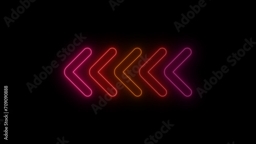  Glowing neon arrow loading. on the white background. photo
