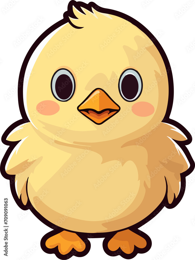 Baby chicken clipart design illustration