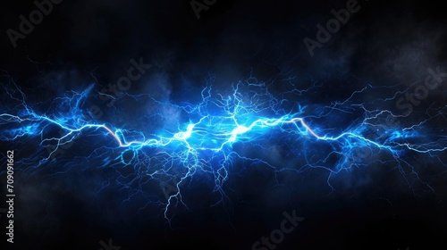 lightning in the night sky 	 photo