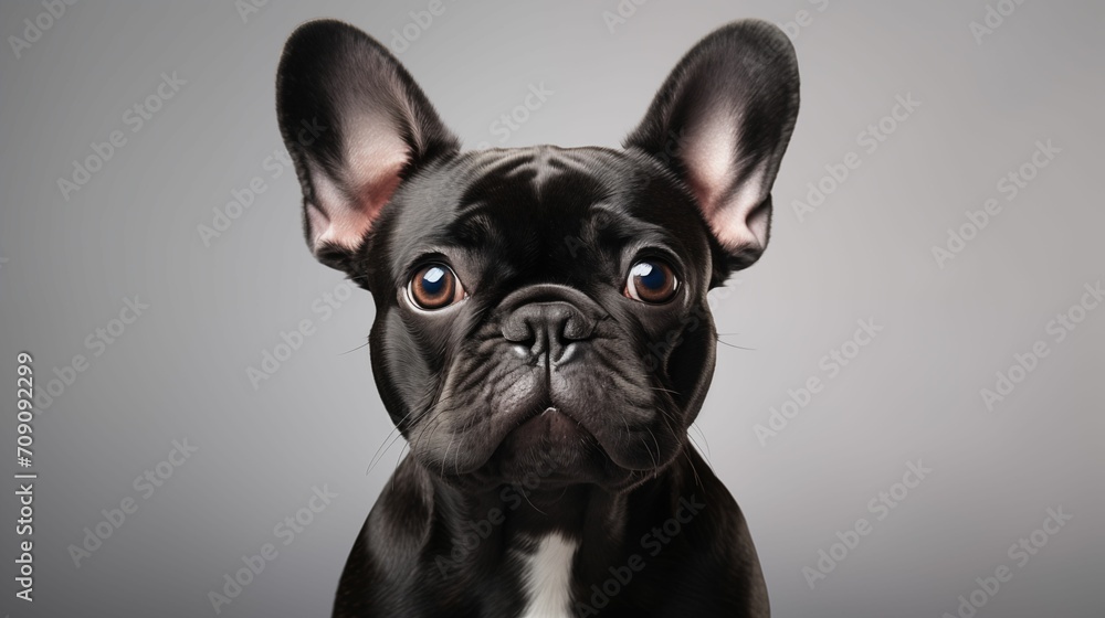 Portrait of cute french bulldog