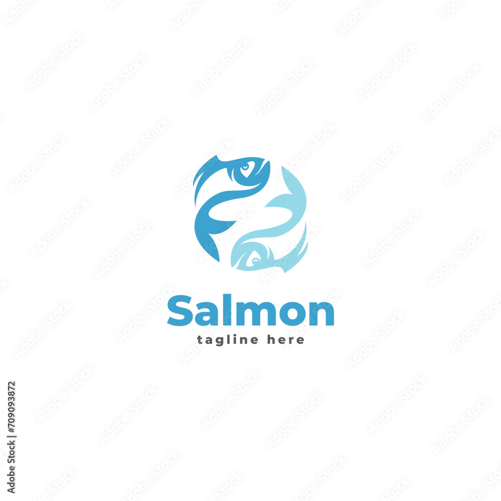 Salmon Fish Logo Vector Template Salmon Fish Logo Vector Template