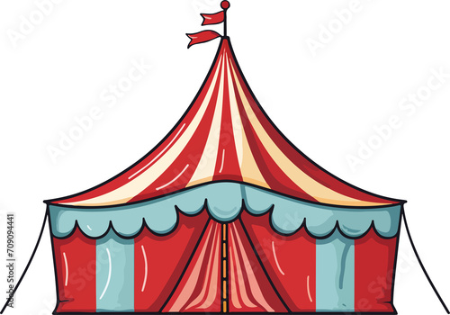 Circus tent clipart design illustration