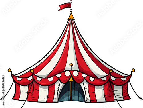 Circus tent clipart design illustration