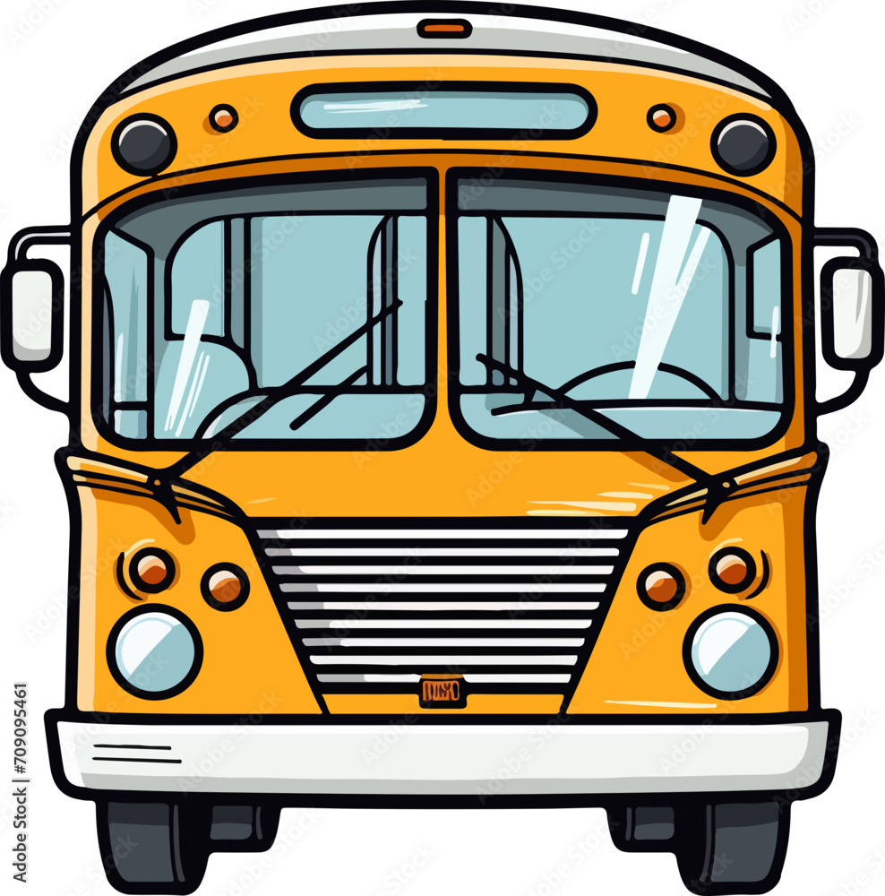 City bus clipart design illustration