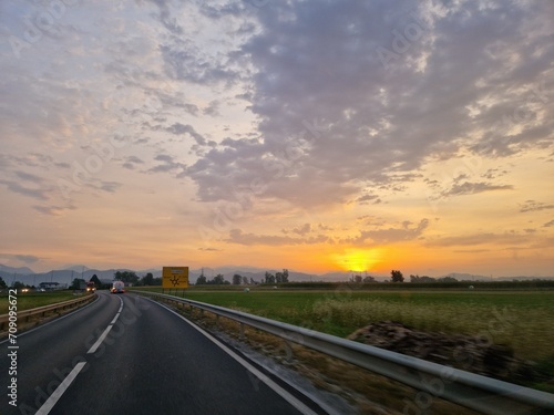 sunset over the road © Adem