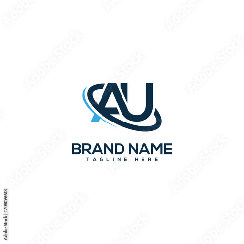 Free Download Professional Letter AU UA Technology Logo Design vector Element. - GFXLoad