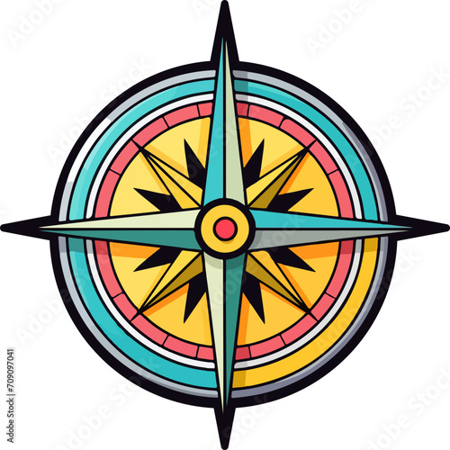 Compass icon clipart design illustration