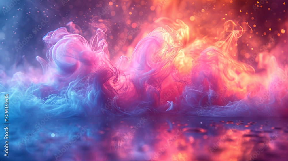 pastel colored iridescent steam swirling around. AI generative pastel colored iridescent steam swirling around. AI generative