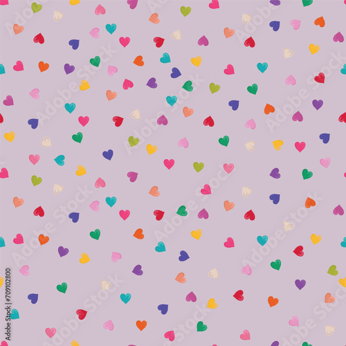 Fototapeta Naklejka Na Ścianę i Meble -  colorful and cheerful love seamless pattern