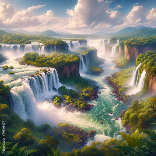 The stunning Iguazu Falls