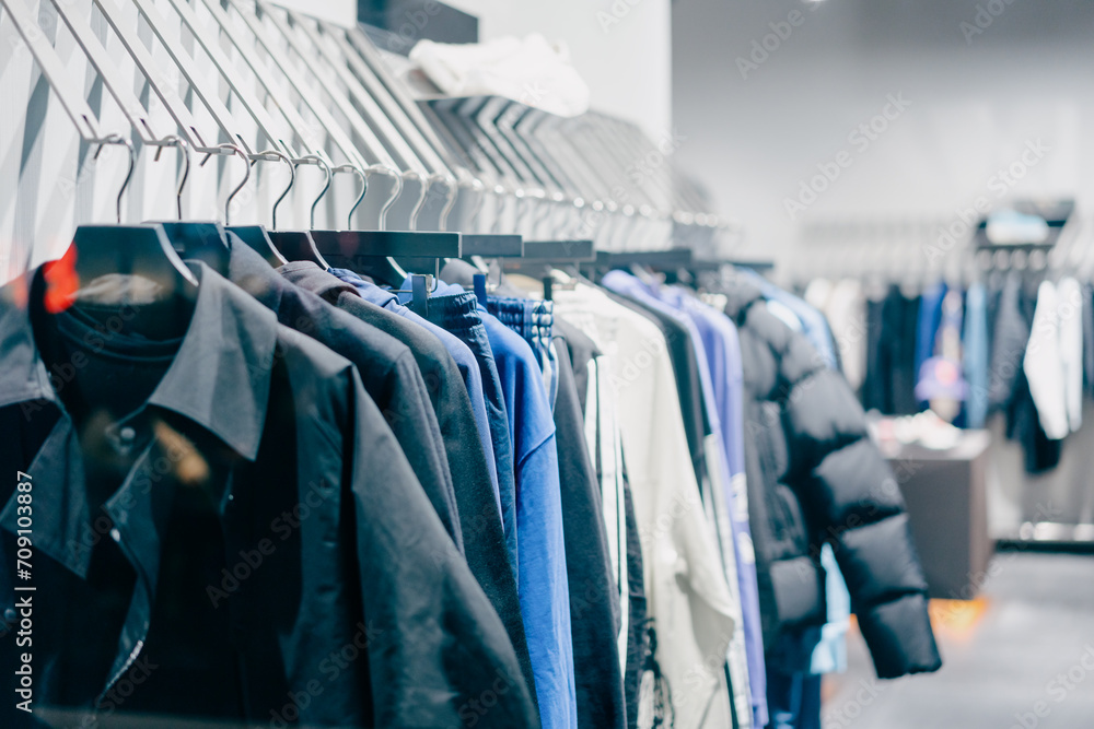 Obraz premium clothes store in shopping mall