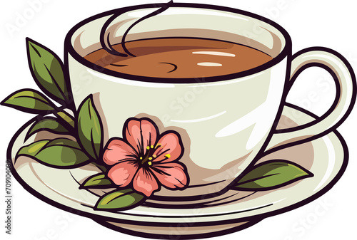 Cup of tea clipart design illustration