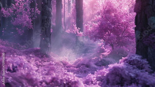 Magical purple forest