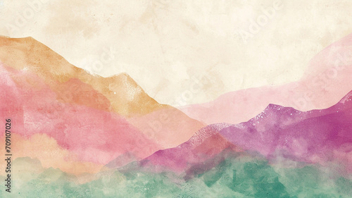 Abstract landscape in pastel colors photo