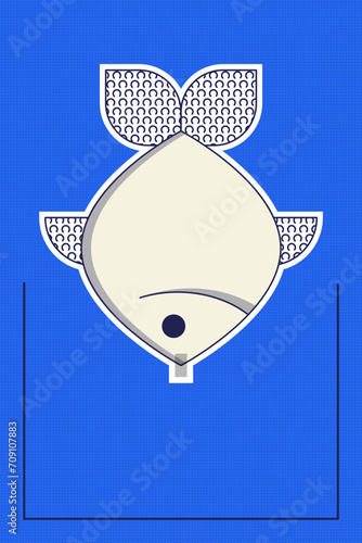 Poisson davril. French April Fools Day poster fish. Flat style. Vector illustration. photo