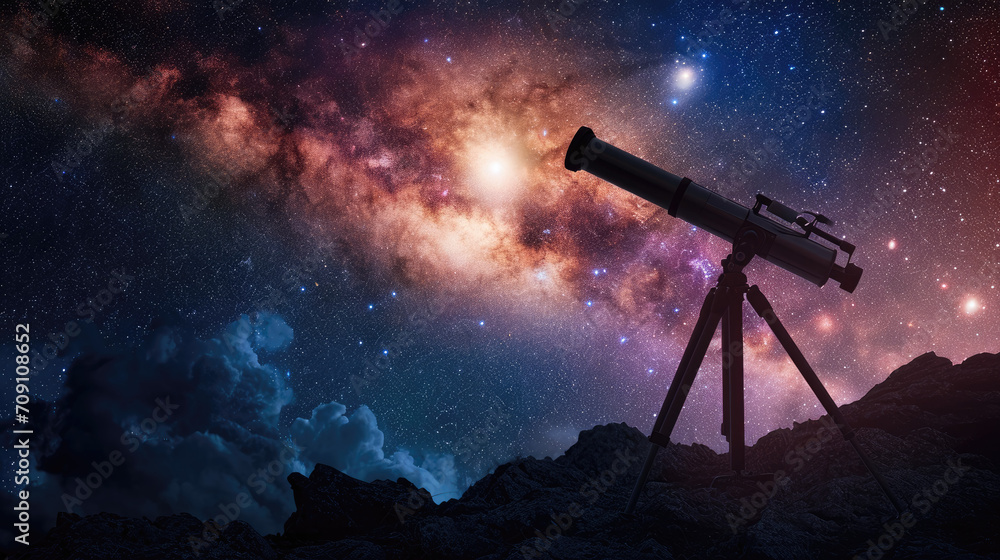 telescope at night telescope at night