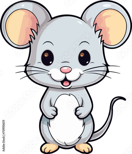 Cute mouse clipart design illustration © Larisa