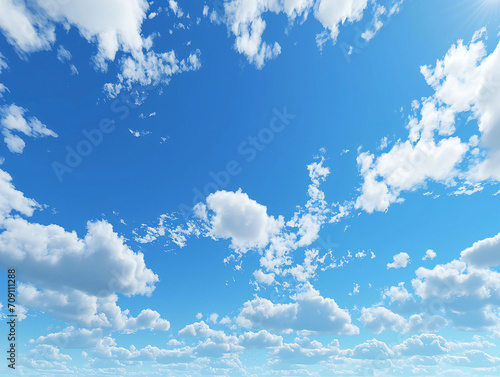AI-generated blue sky and clouds © daikun