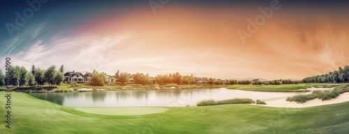 Sunrise Serenity at the Lakeside Golf Course Landscape photo