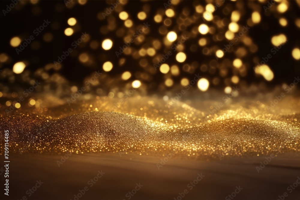 Golden glitter bokeh lighting texture Blurred abstract background for birthday, anniversary, wedding, new year eve or Christmas. Golden glitter bokeh lighting texture Blurred abstract background for birthday, anniversary, wedding, new year eve or Christmas.