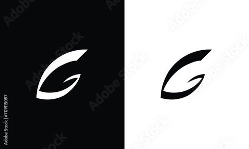 initial G letter logo design vector illustration photo