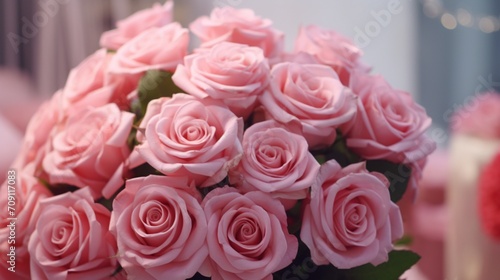 Bouquet of Love Arrange a bouquet of pink roses and photograph the entire arrangement. Focus on the mix of colors and sizes  highlighting the timeless beauty of roses in a bouquet
