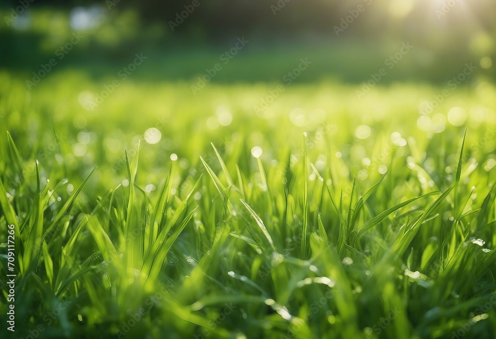 Spring summer background with frame of grass and leaves on nature Juicy lush green grass on meadow i Spring summer background with frame of grass and leaves on nature Juicy lush green grass on meadow i