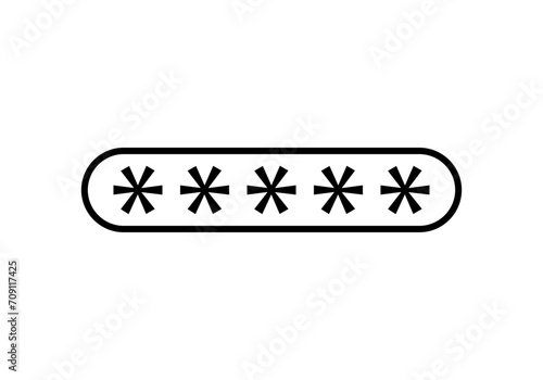 Icono negro de clave de usuario en fondo blanco.