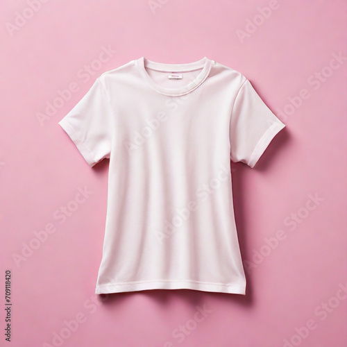 White Blank T-shirt Mockup Design Template for Advertisement.Men Isolated short Sleeve Wear Front Cotton Shirt Textile Clothing Fashion Mockup.Model Body People Retail Style Concept Apparel