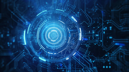 High speed glowing lines background emitted by technology circular turntable, digital abstract creative concept illustration