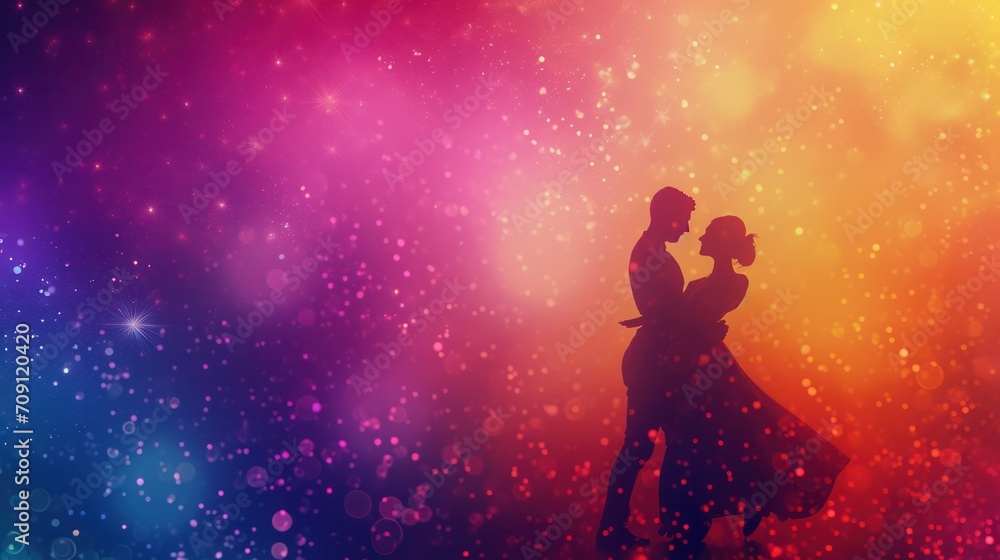 Fototapeta premium Passionate Dancer In Action with Bokeh Effect