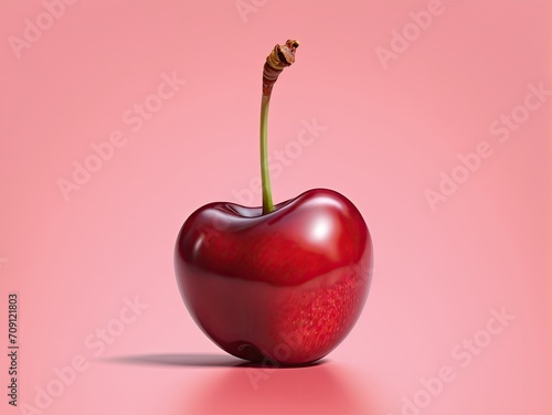 cherries on a plain background