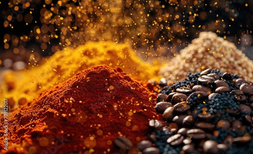 piles of spices
