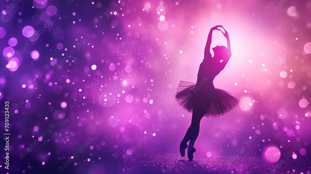 Obraz premium Dancer in Bokeh Effects