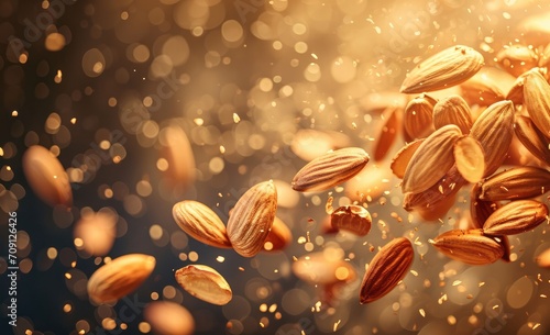Dynamic almond background photo