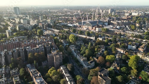 View of Kensington, London featuring Olympia Grand and St Barnabas Church