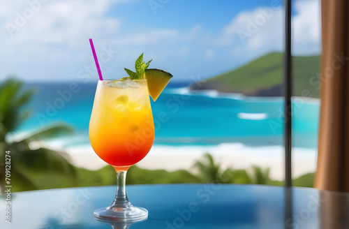 cocktail on the beach. 