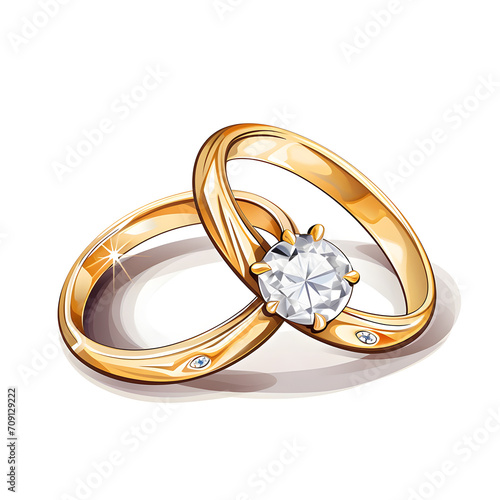 Engagement Rings cartoon vector whie background clipart photo