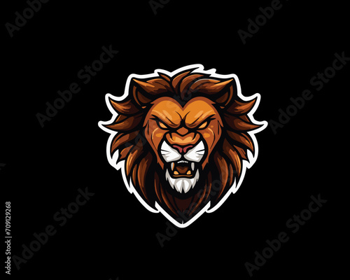 Lion king mascot logo design