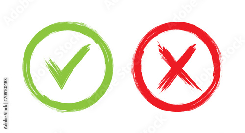 Check mark and Cross vector