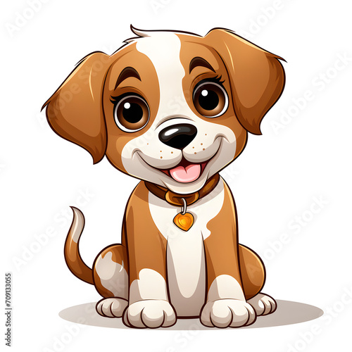 Wallpaper Mural Cute Dog cartoon vector whie background clipart Torontodigital.ca