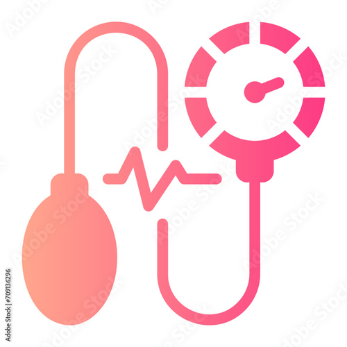 blood pressure gauge gradient icon