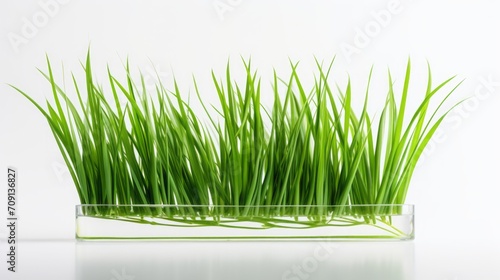Imperata cylindrica is prominently featured against a white background, accentuating its lively green color in this product image.
