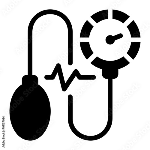 blood pressure gauge glyph icon