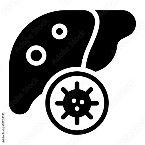 liver glyph icon