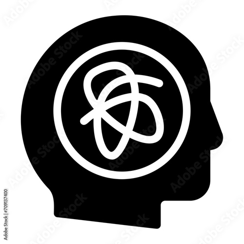 stress glyph icon