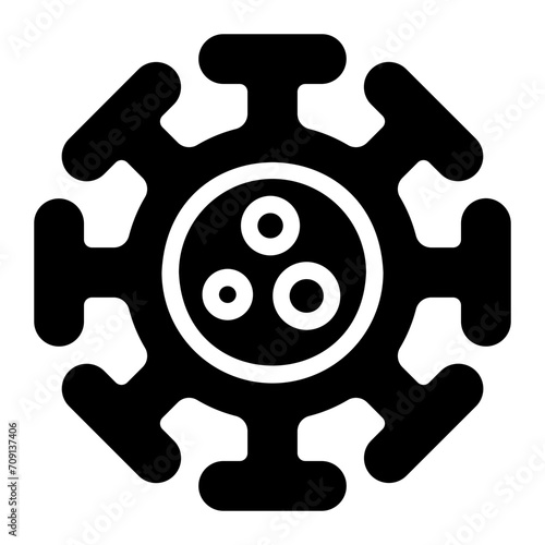 virus glyph icon