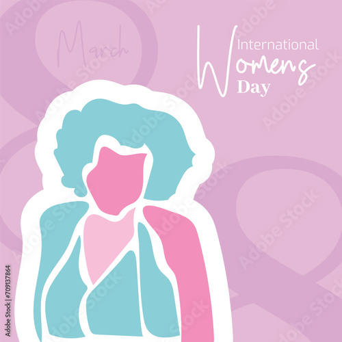 Vector flat design international womens day illustration